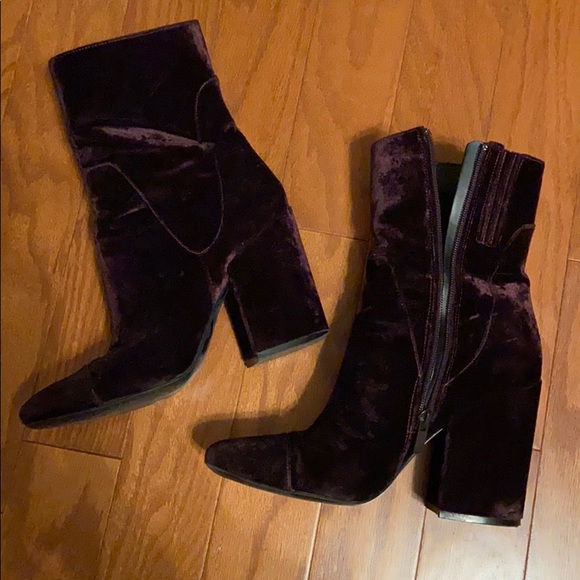 kendall and kylie velvet boots